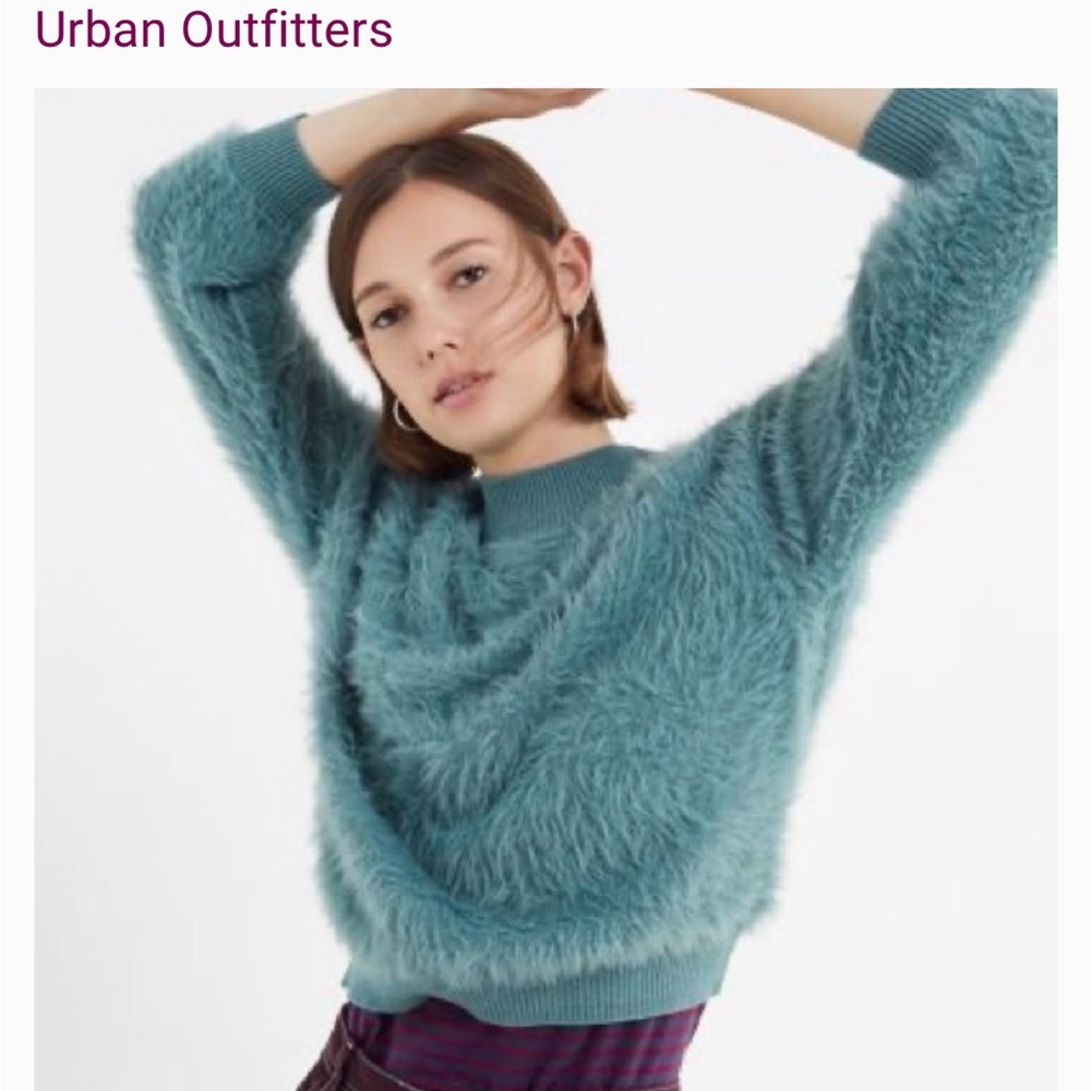 Blue fuzzy sweater